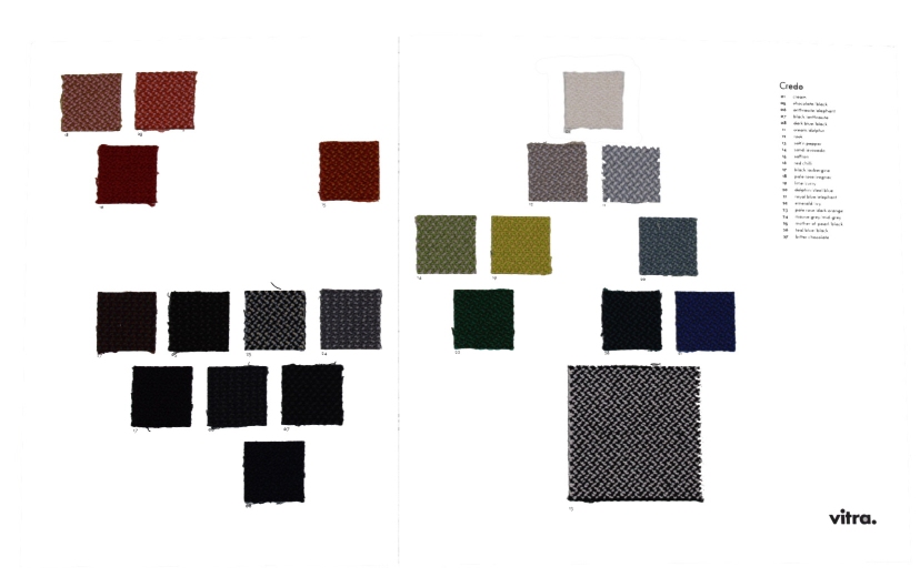 Stoffmusterkarte Credo Vitra