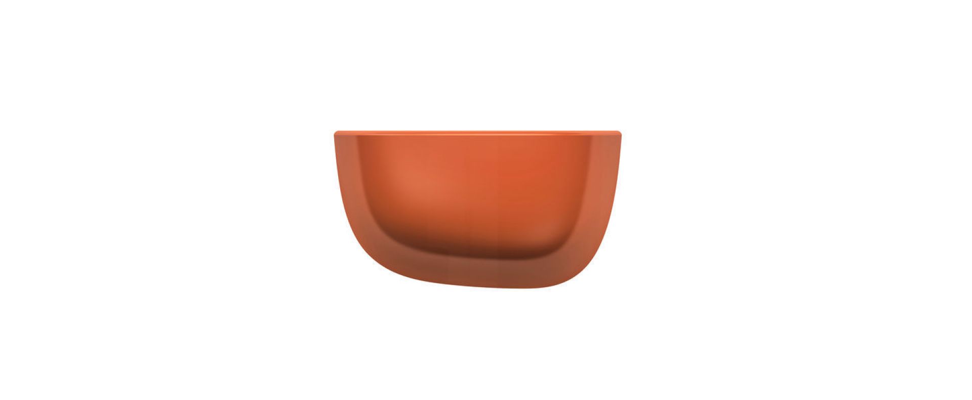 Orangefarbenes Vitra Corniches Wandboard Small zur Wandmontage für Deko und Ablage.