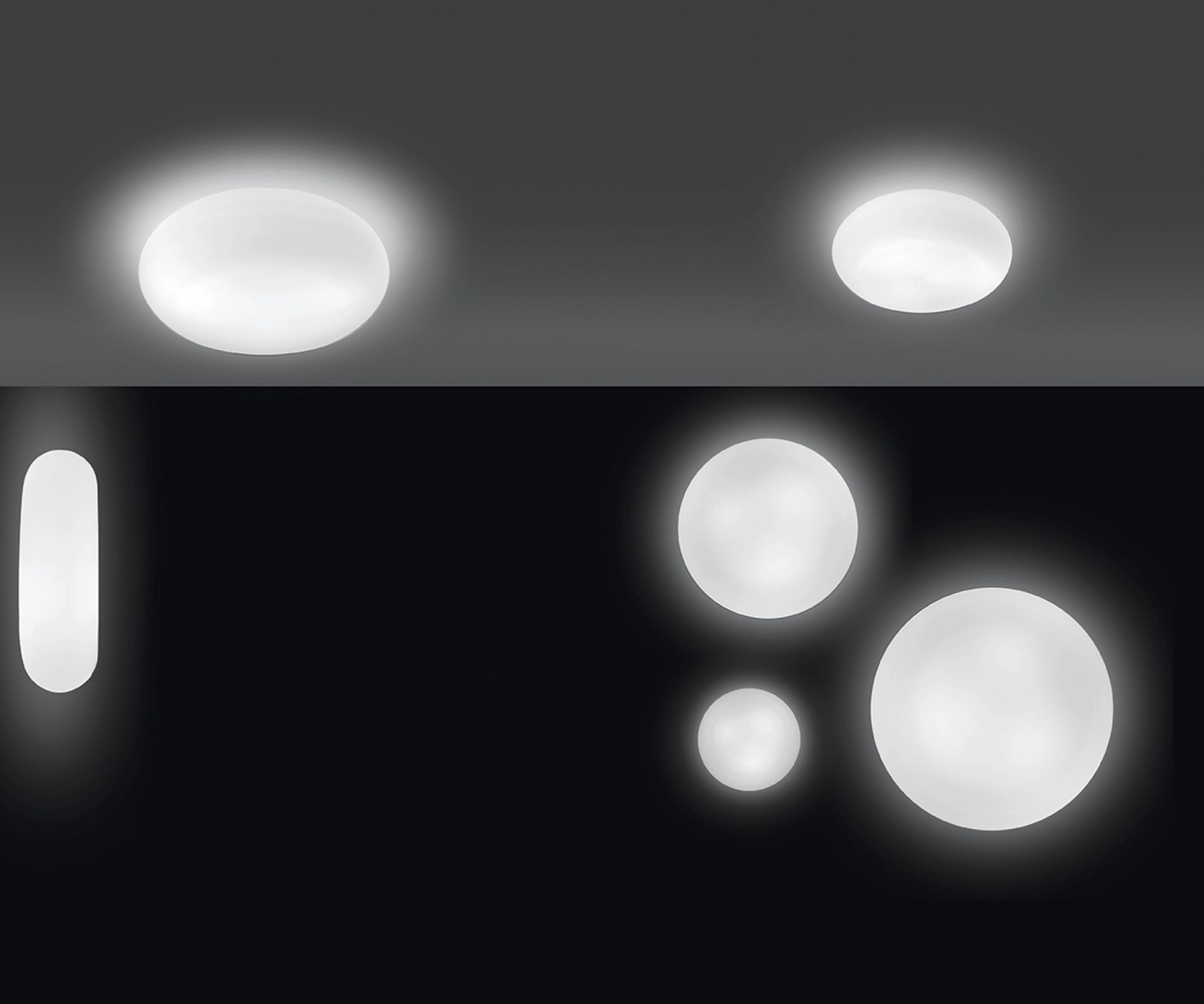 Itka 20 Wall/Ceiling Wand/Deckenleuchte Weiß Artemide