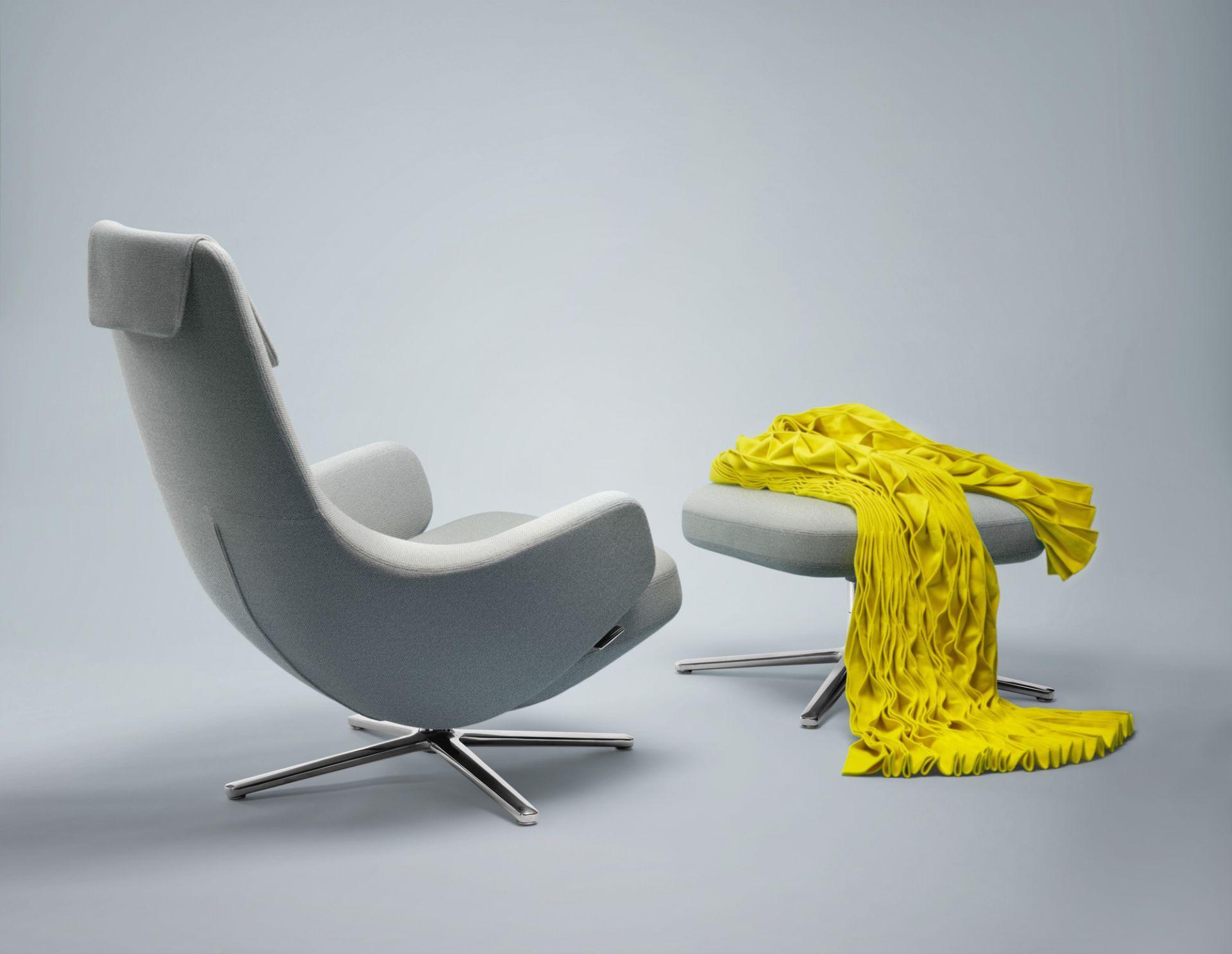 Repos Sessel + Ottoman Vitra