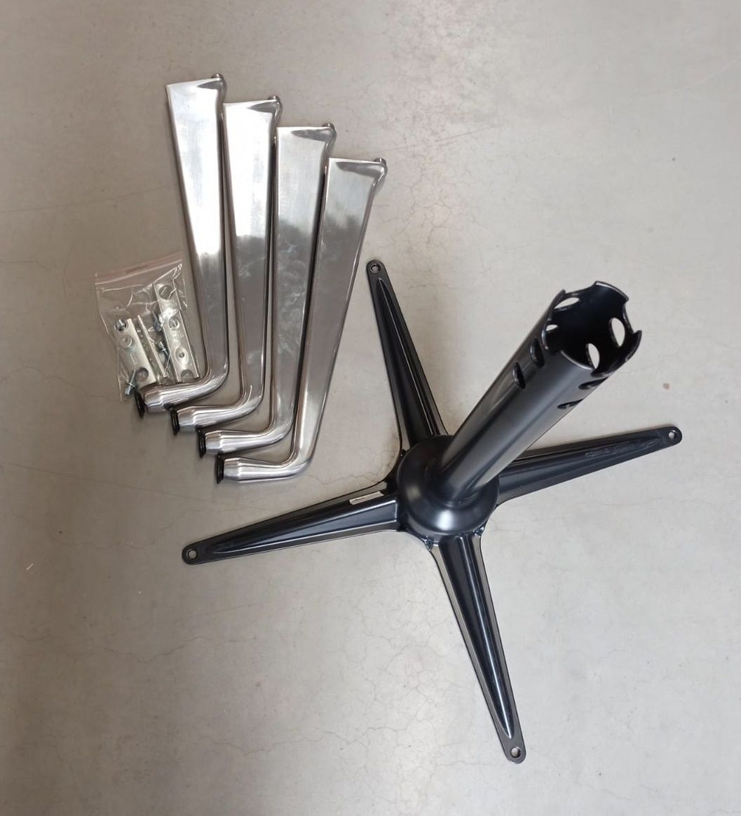 Eames Segmented Table Dining Rund Esstisch HPL WEISS / AUSLEGER POLIERT / STANDROHR BASIC DARK VITRA MÄNGELEXEMPLAR