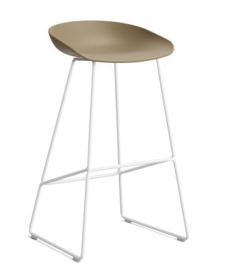 About a Stool AAS 38 / AAS38 Barhocker 75 cm Weiß und Clay Hay EINZELSTÜCK