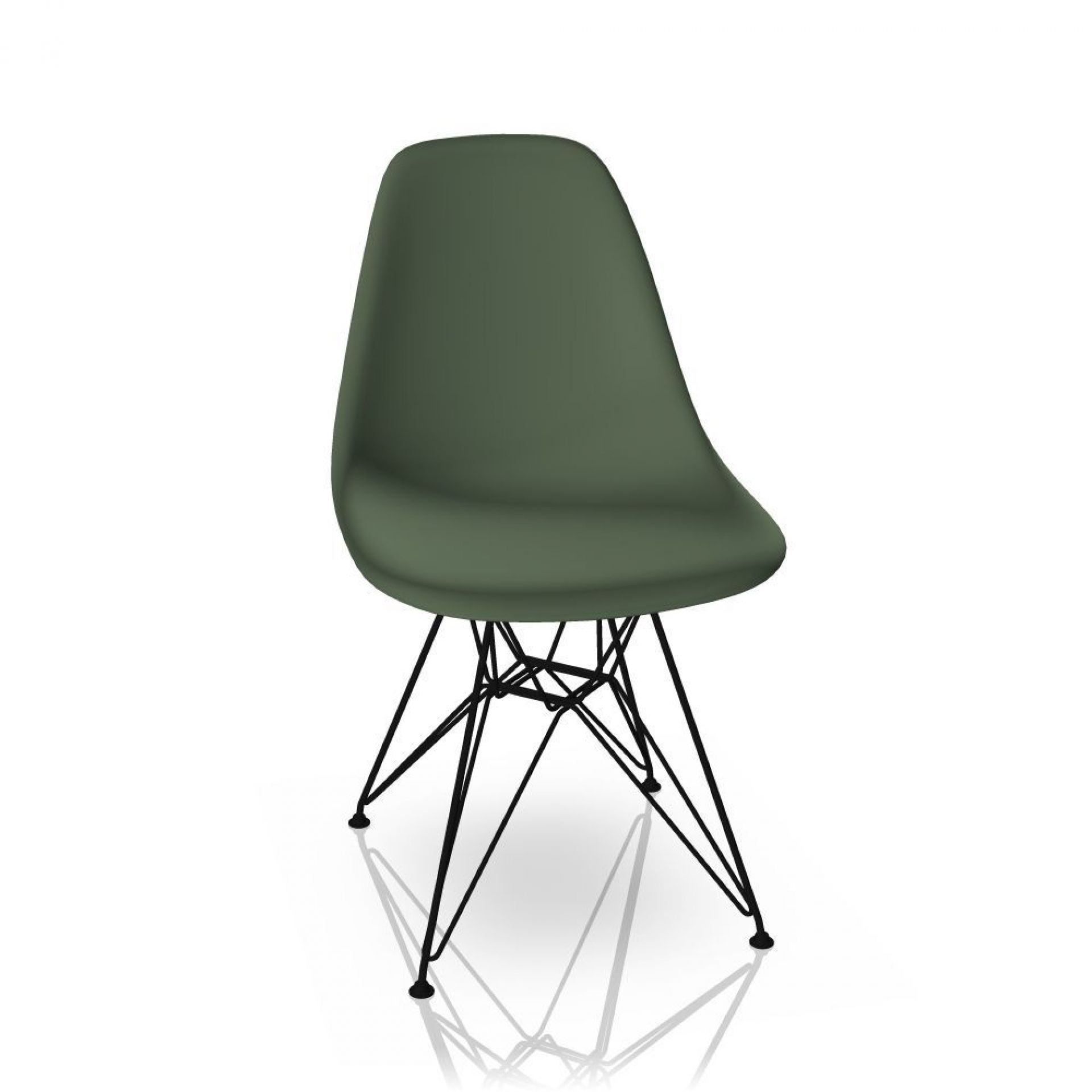 Eames Plastic Side Chair DSR Stuhl Vitra Schwarz-Forest