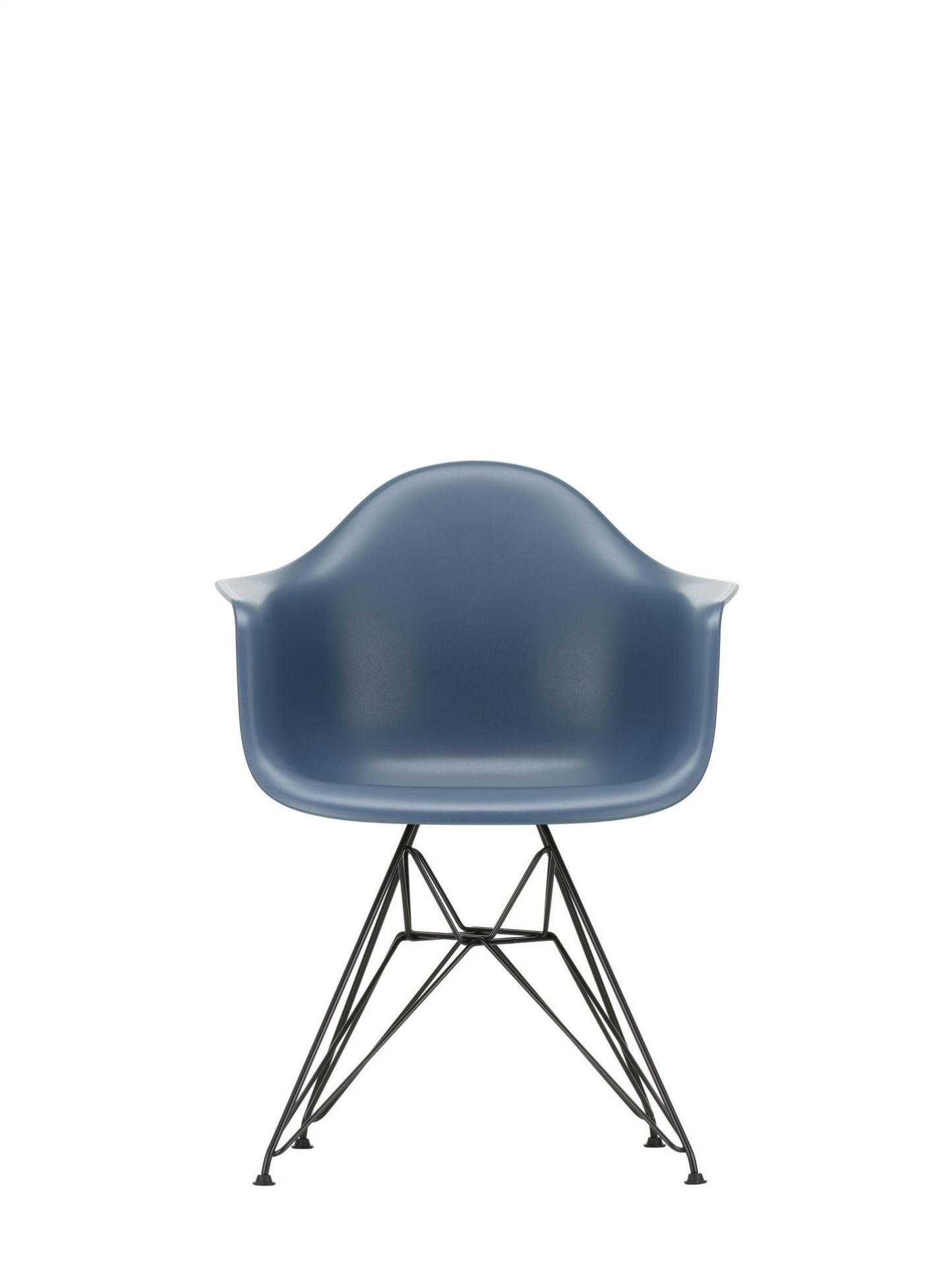 Eames Plastic Arm Chair DAR Stuhl Vitra Verchromt - Weiss