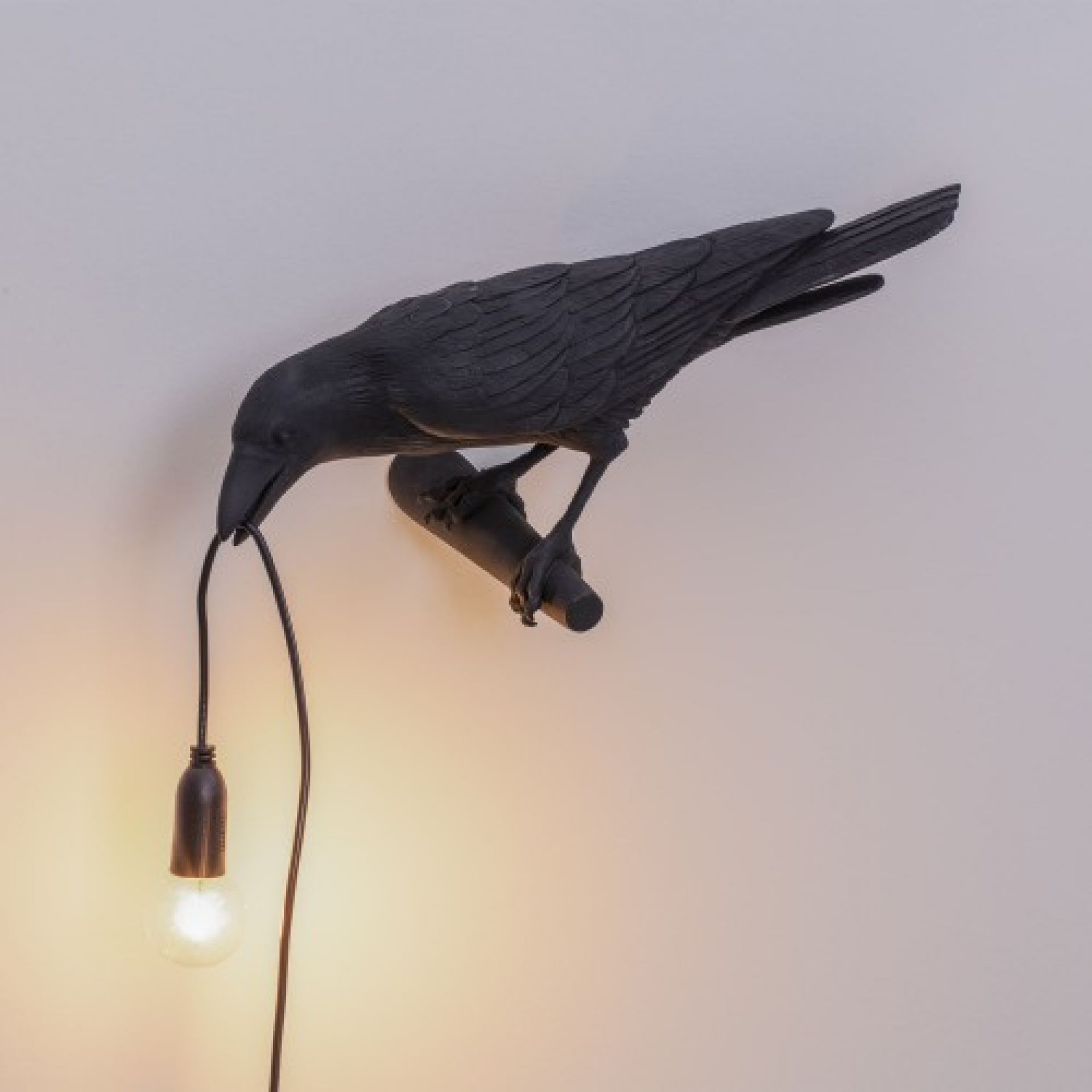 Bird Lamp Looking Left Wandleuchte schwarz Seletti EINZELSTÜCK