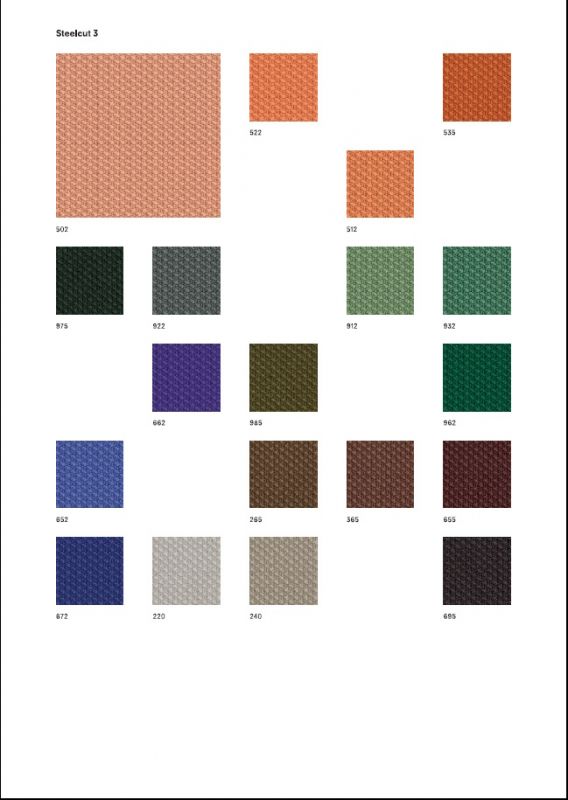 Stoffmusterkarte Steelcut 3 Kvadrat