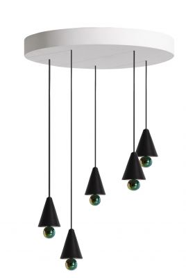 Cherry Pendant light Pendelleuchte 5-er Set Runde Platte Petite Friture