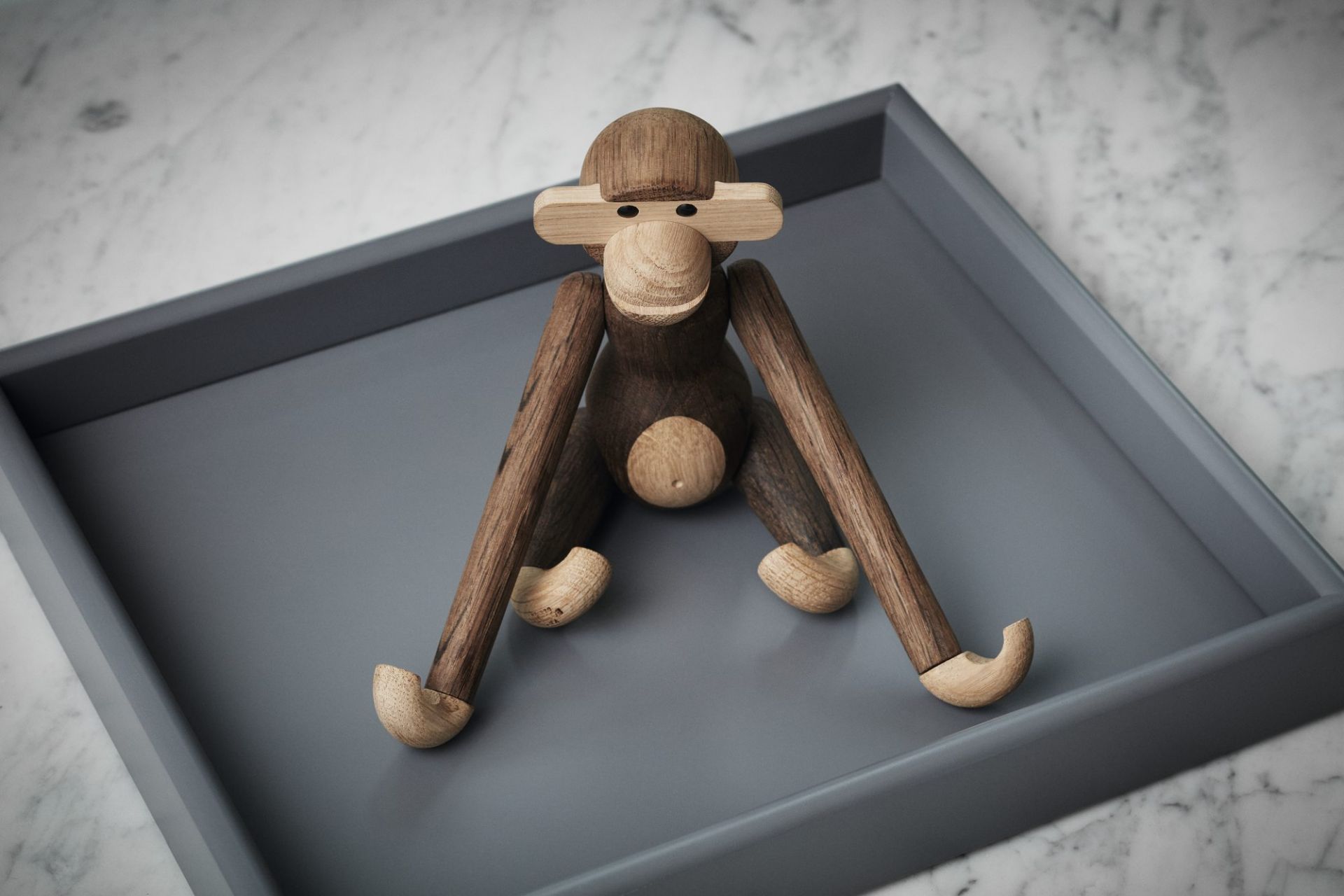 Affe klein Holzfigur Eiche geräuchert Kay Bojesen