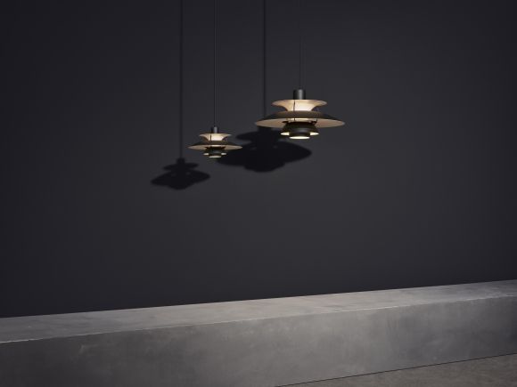 PH 5 Mini Monochrome Pendelleuchte Louis Poulsen Burgundy