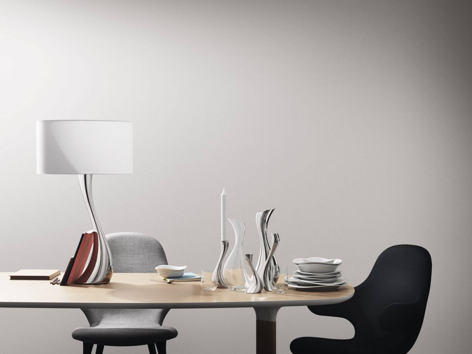 Cobra Kerzenständer Mittel Georg Jensen EINZELSTÜCK