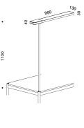 Slice² Tischleuchte mit Adapter für USM Haller Tischsysteme Serien Lighting