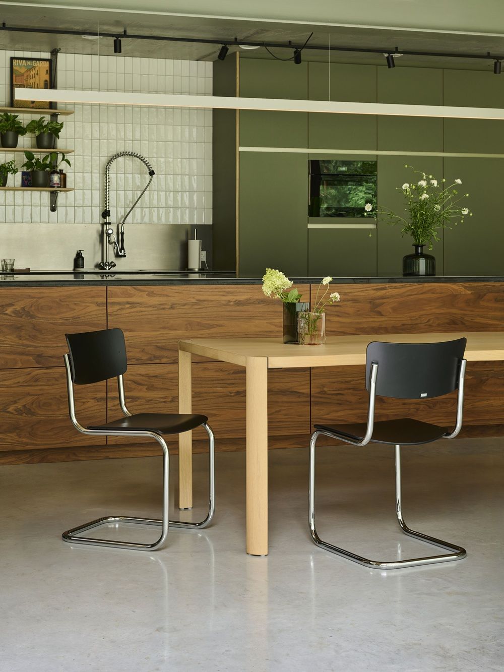 S 43 Stahlrohr Klassiker Freischwinger CHROM/SCHWARZ Thonet VORZUGSKOMBINATION