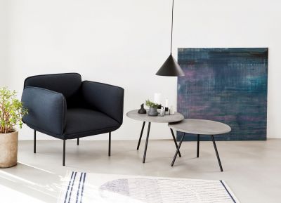 Soround Coffee Table Couchtisch Ø60x44 cm Charcoal Woud EINZELSTÜCK