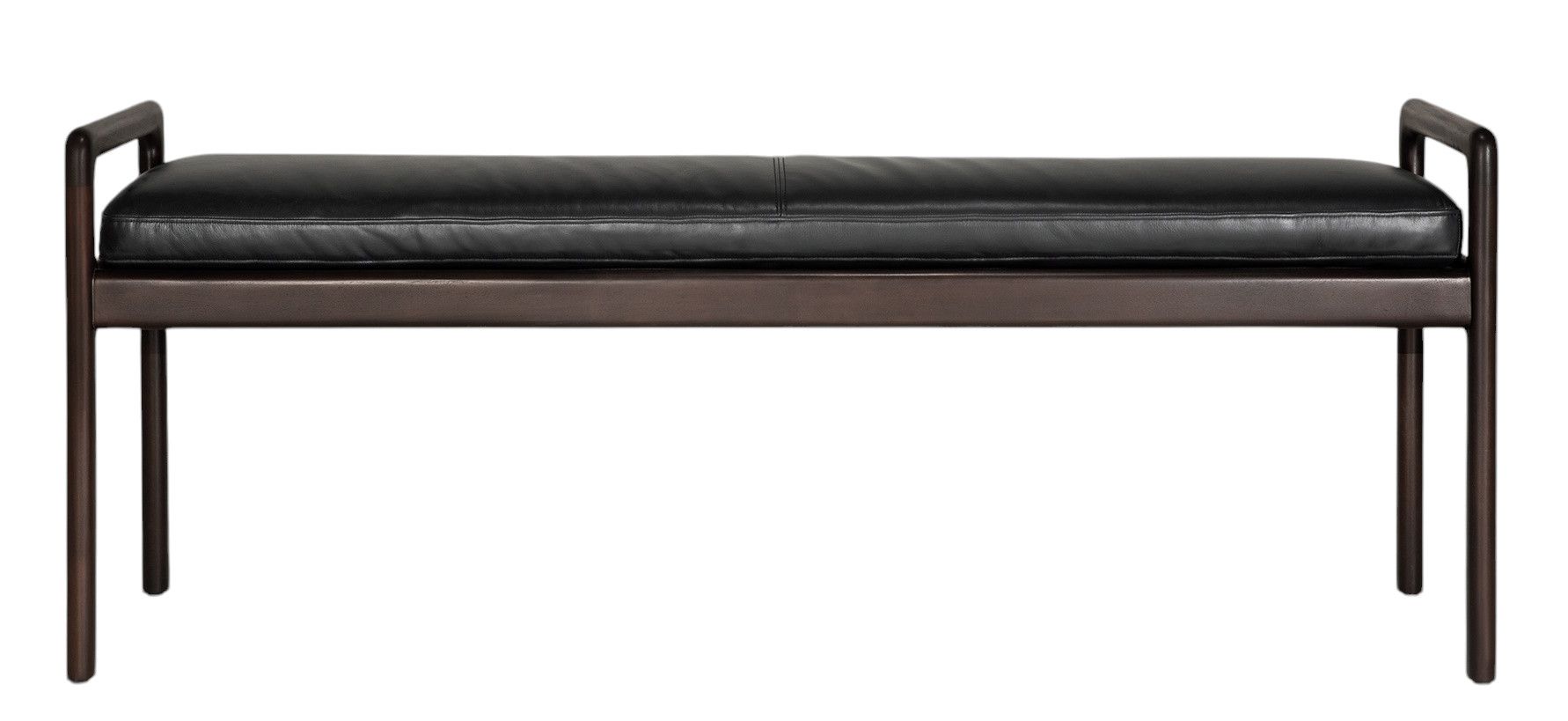 Jack Bench Bank mit Sitzpolster Leder schwarz Ethnicraft