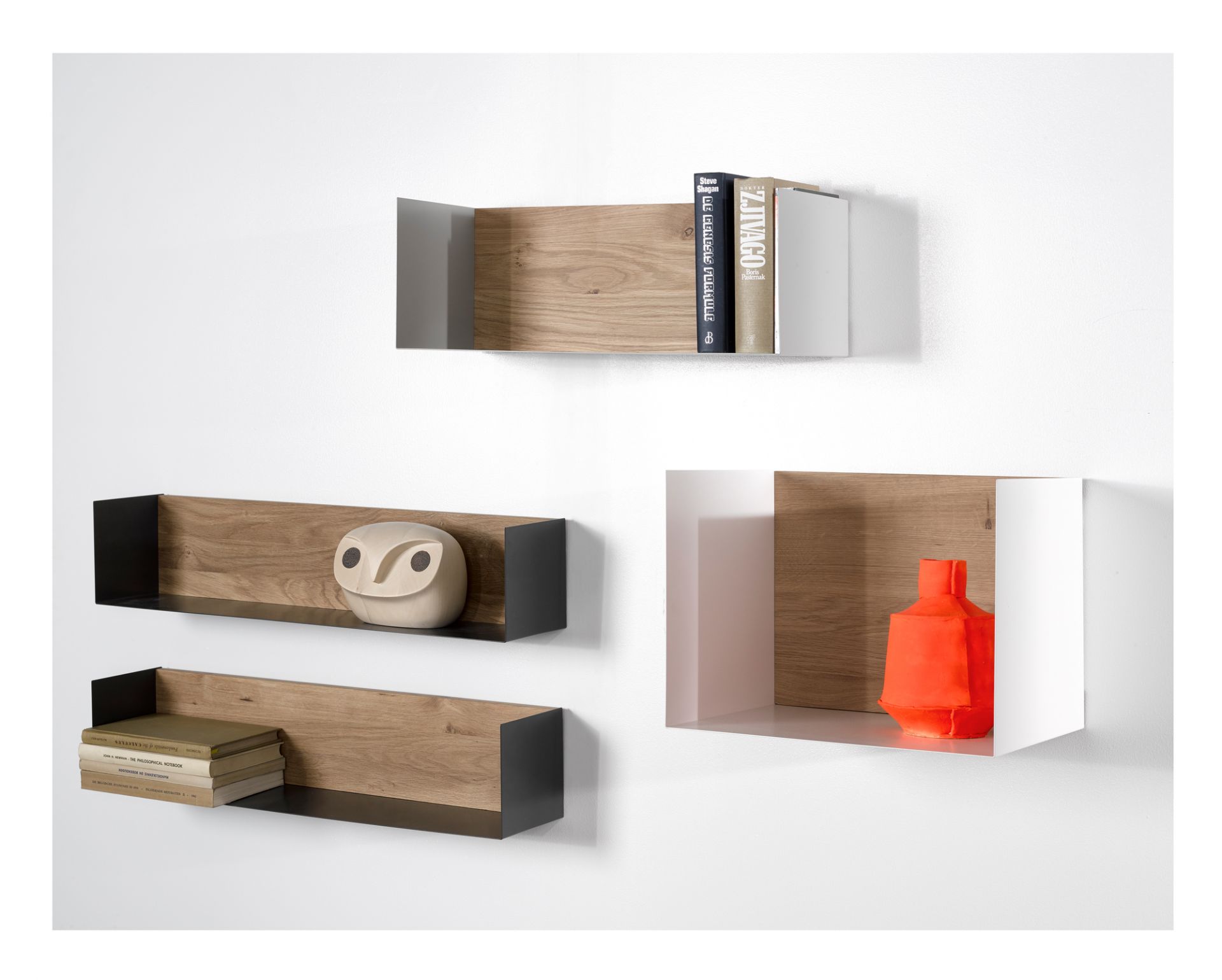 U Shelf Regal L Eiche schwarz Ethnicraft