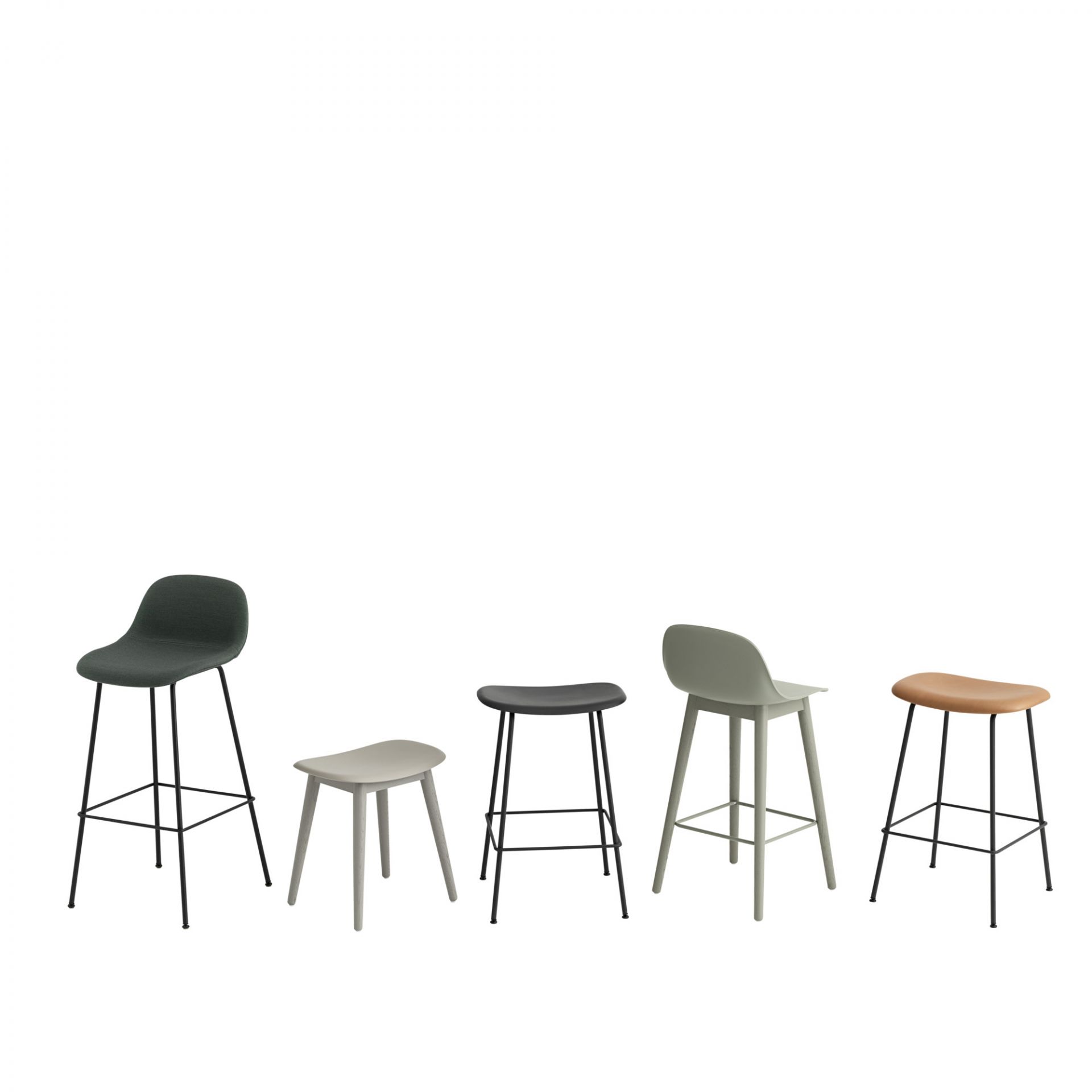 Fiber Bar Stool Barhocker 65 cm Holz Muuto