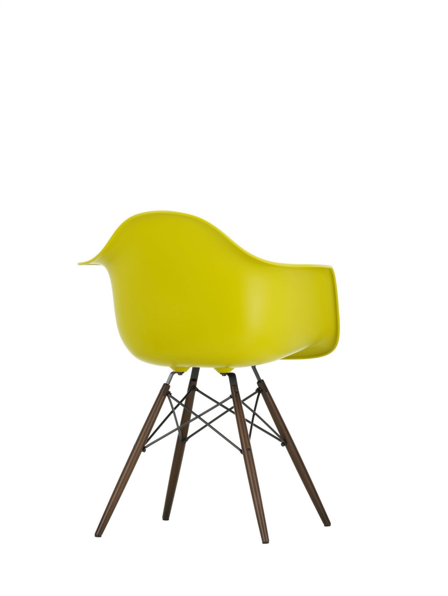 Eames Plastic Arm Chair DAW Stuhl Ahorn Gelblich / Cotton white Vitra EINZELSTÜCK