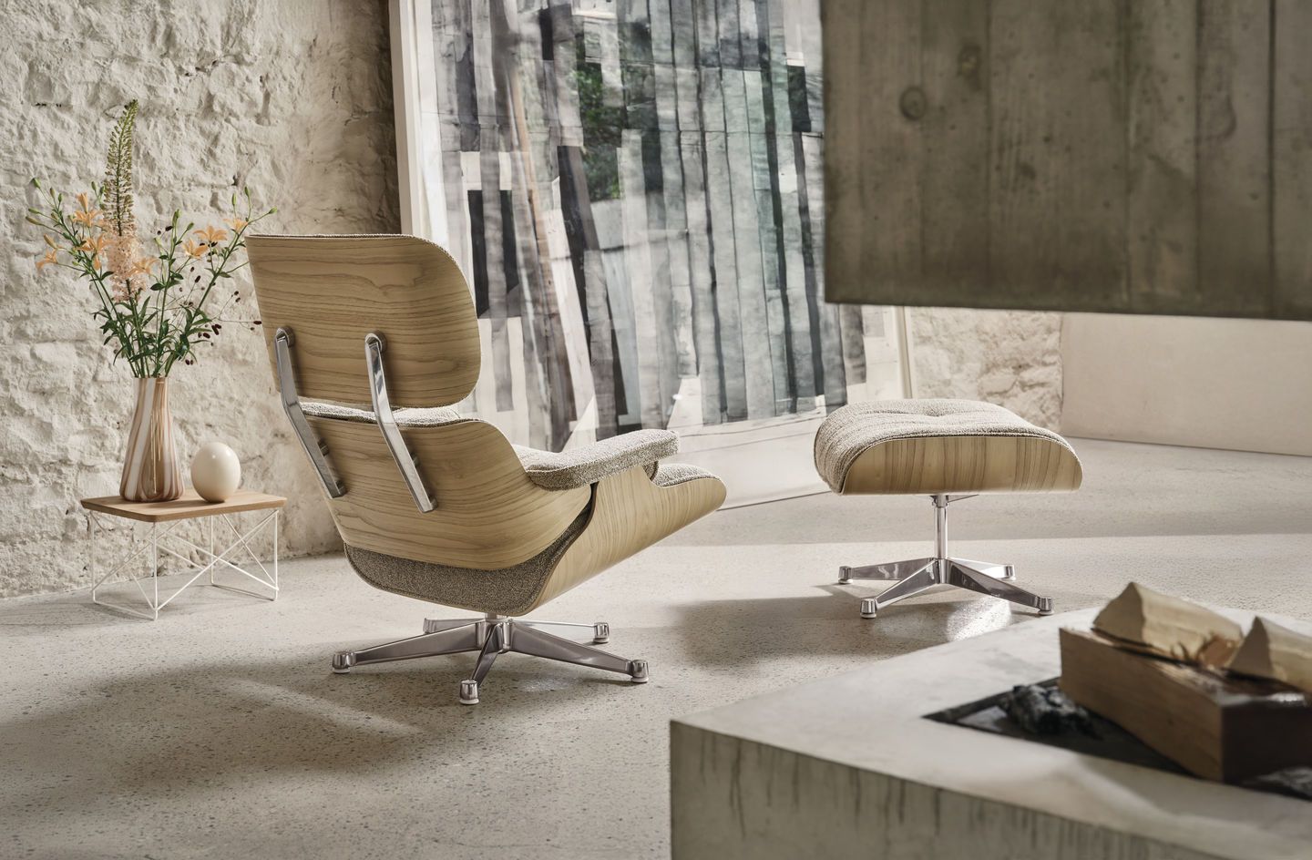 Eames Lounge Chair & Ottoman Sessel KONFIGURATOR Leder Premium F / Leder Natural Vitra