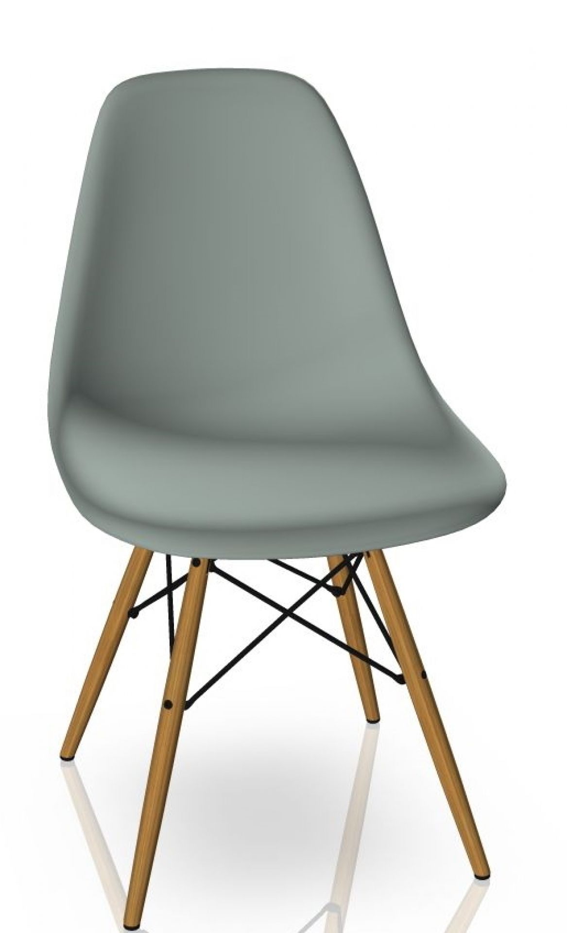 Eames Plastic Side Chair DSW Stuhl Vitra Esche honigfarben-Hellgrau