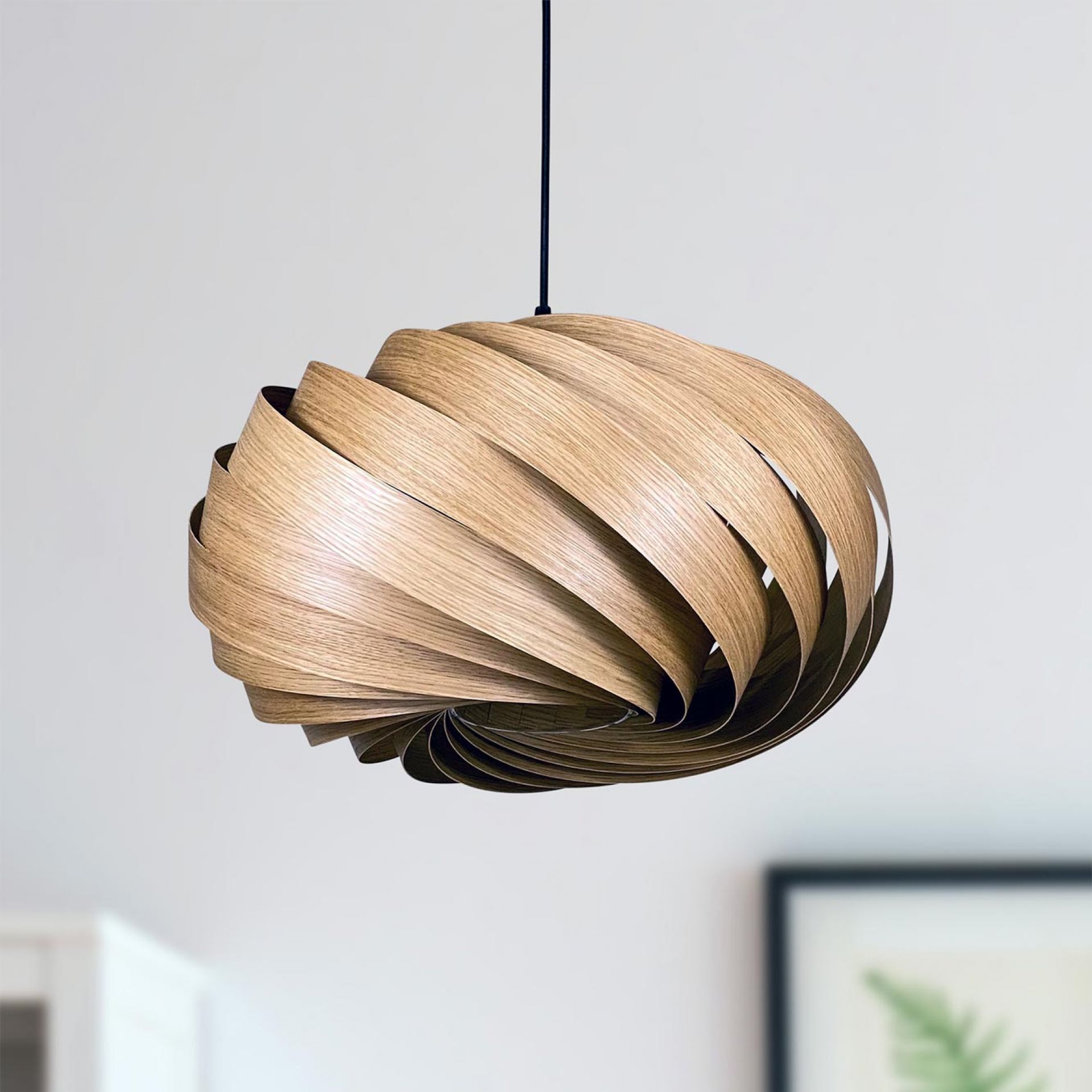 Quiescenta Hängeleuchte Ø45 cm Eiche Gofurnit