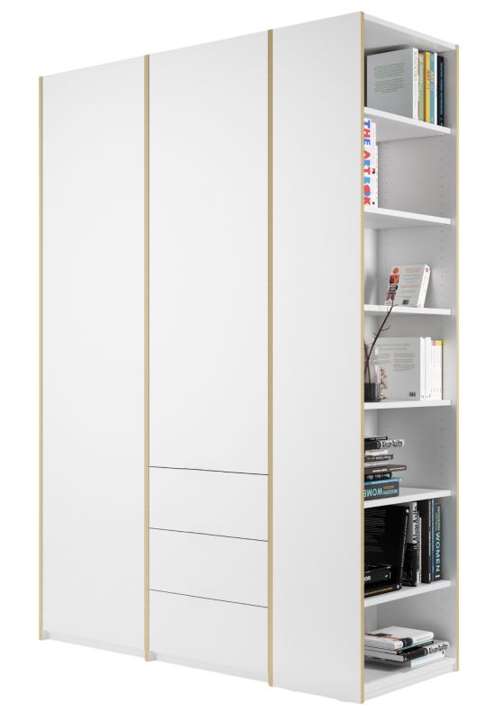 MODULAR PLUS Schrank Kombination mit Anbauregal rechts und 3 Schubkästen Müller Möbelwerkstätten