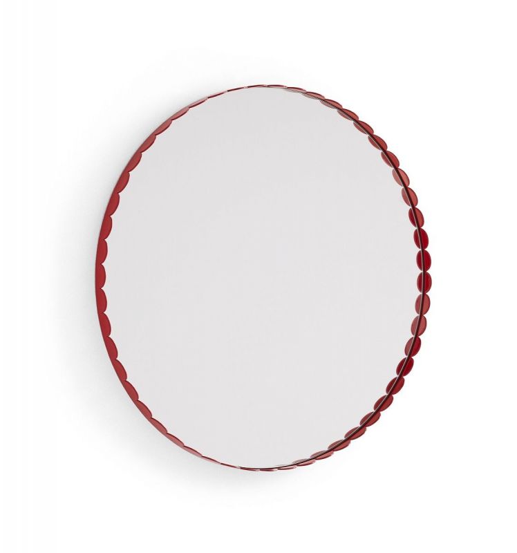 Arcs Mirror Round Red Spiegel Rund Hay