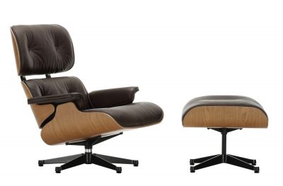 Eames Lounge Chair & Ottoman Sessel Leder Premium Vitra AUSLAUFVARIANTE