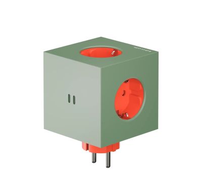 Square 2 - Avolt x Bauhaus Archiv Steckdosenwürfel limitierte Edition Gecko Bloom dfp Design