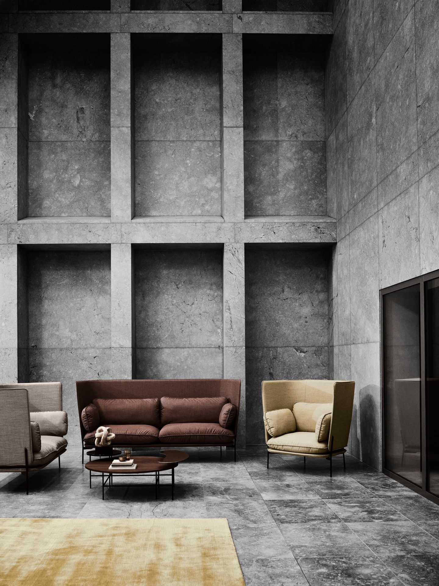 Cloud 3-Sitzer Sofa Highback LN7 AndTradition