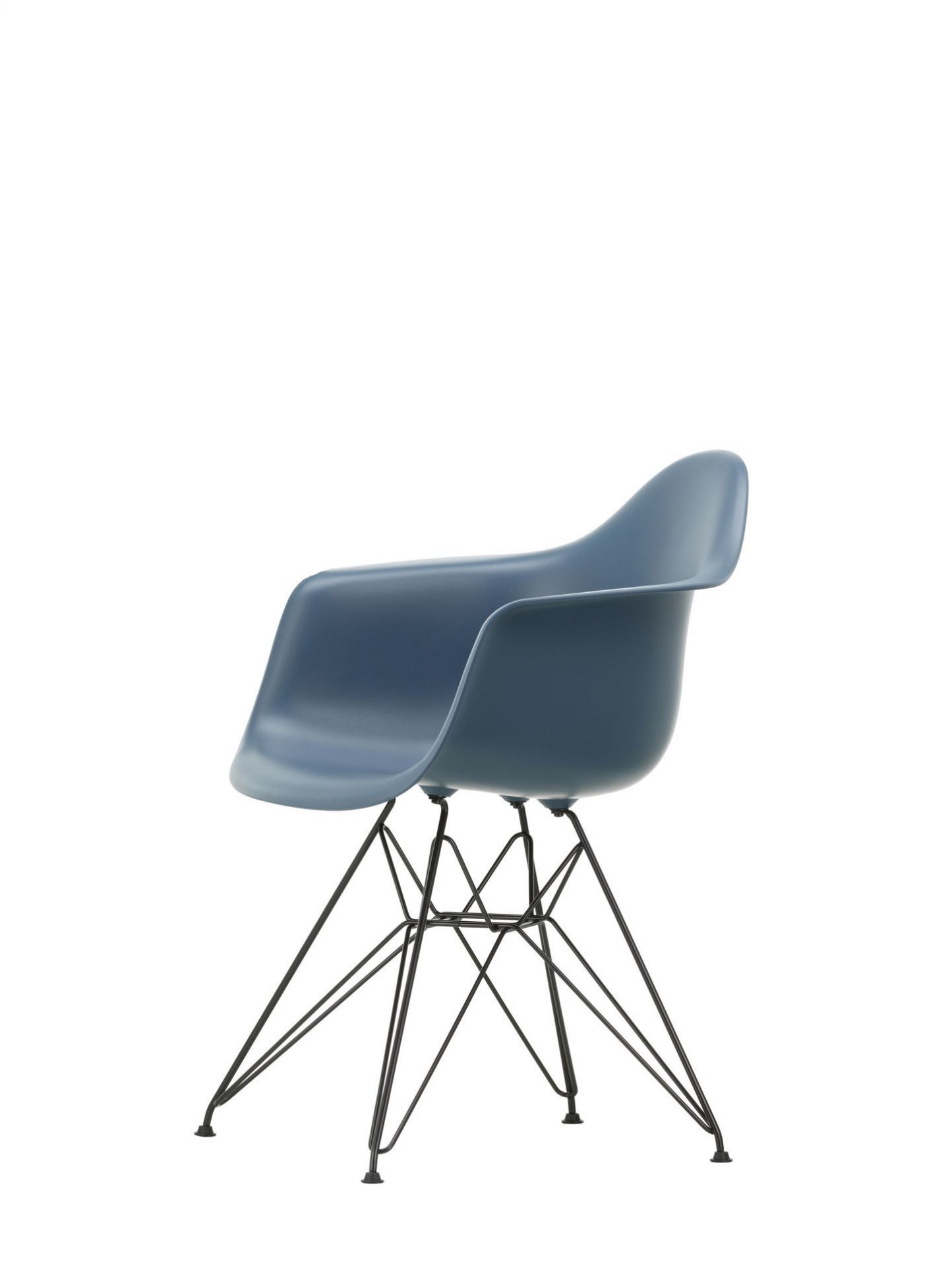 Eames Plastic Arm Chair DAR Stuhl Vitra Verchromt - Weiss
