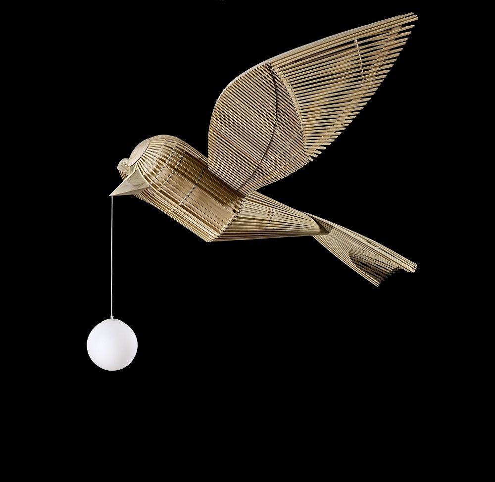 Big Bird / Birdy Suspension Leuchtenskulptur mit Bluetooth LZF Lamps 