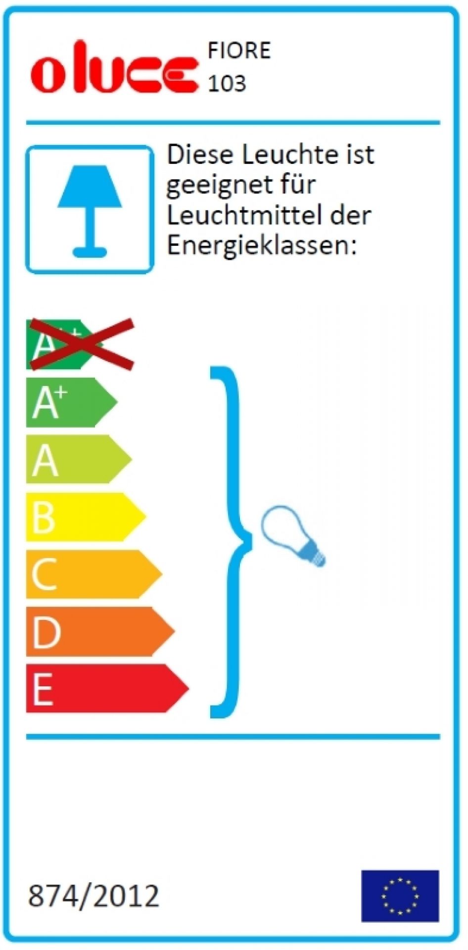 Fiore 103 Wand- / Deckenleuchte Oluce