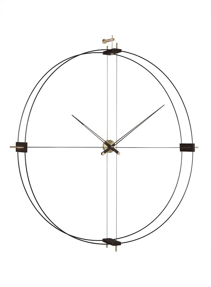 Delmori Clock Wanduhr nomon Schwarz/Wenge