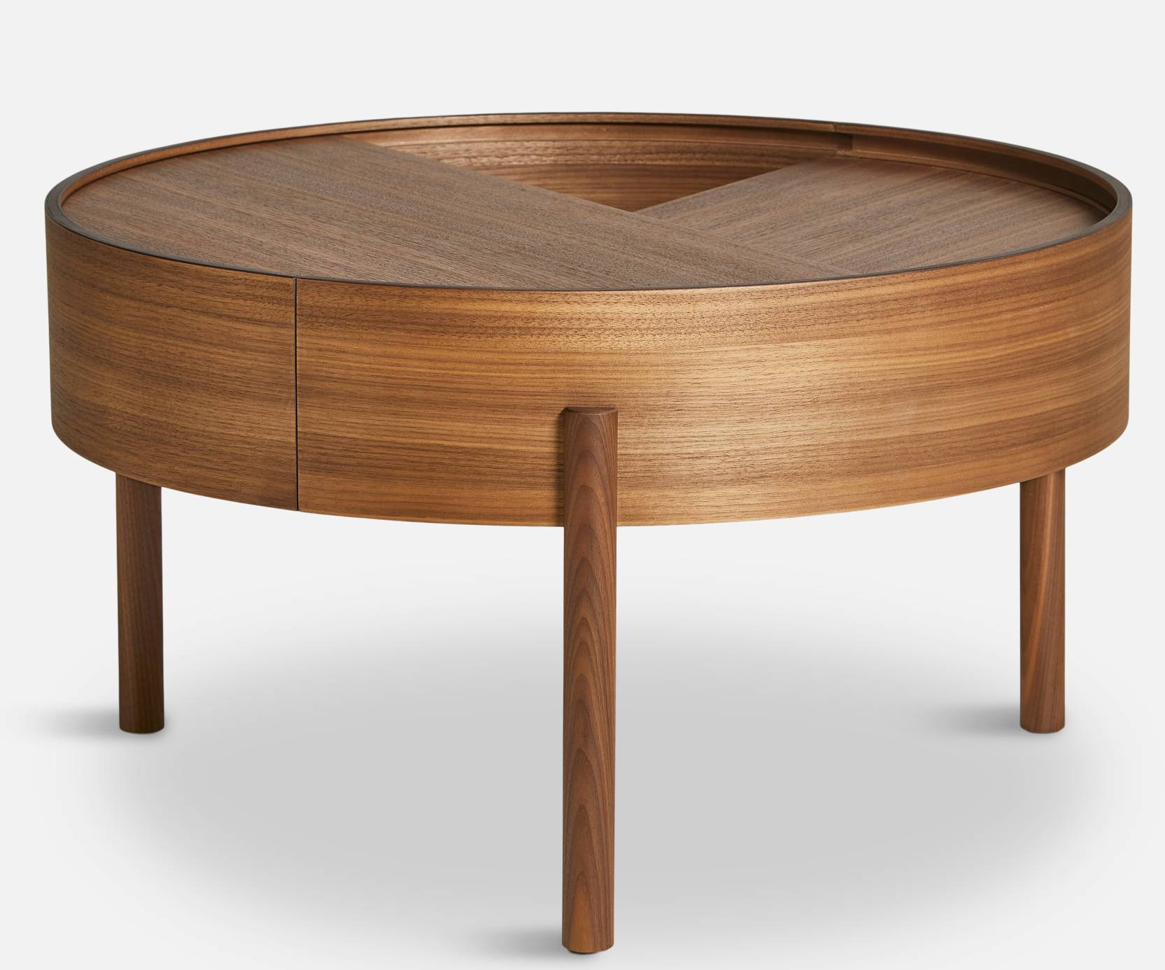 Arc Coffee Table ⌀ 66 cm Walnuss Woud