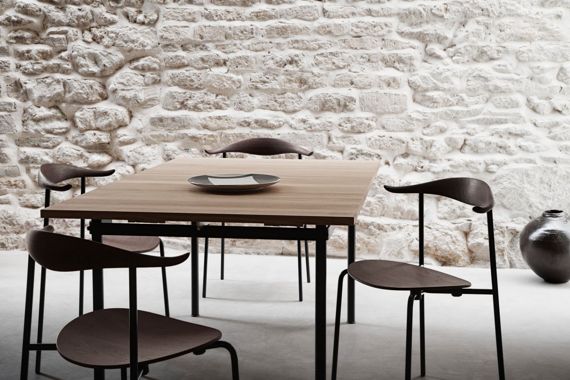 CH88T Stuhl Gestell Stahl schwarz Carl Hansen & Søn