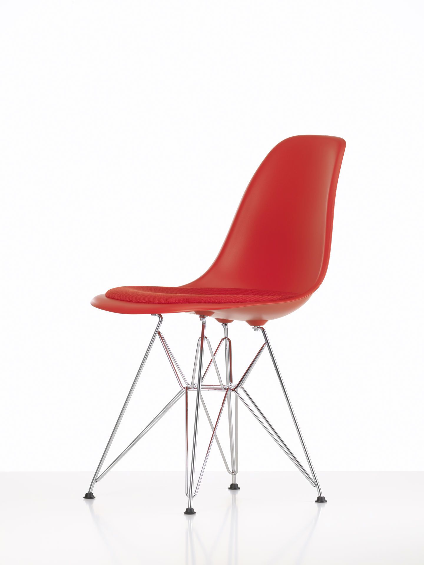 Eames Plastic Side Chair DSR Stuhl mit Sitzpolster Vitra