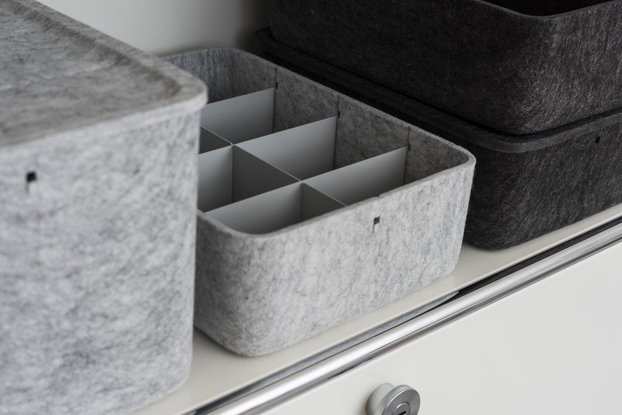 USM Haller Inos Box tief mit Tablett