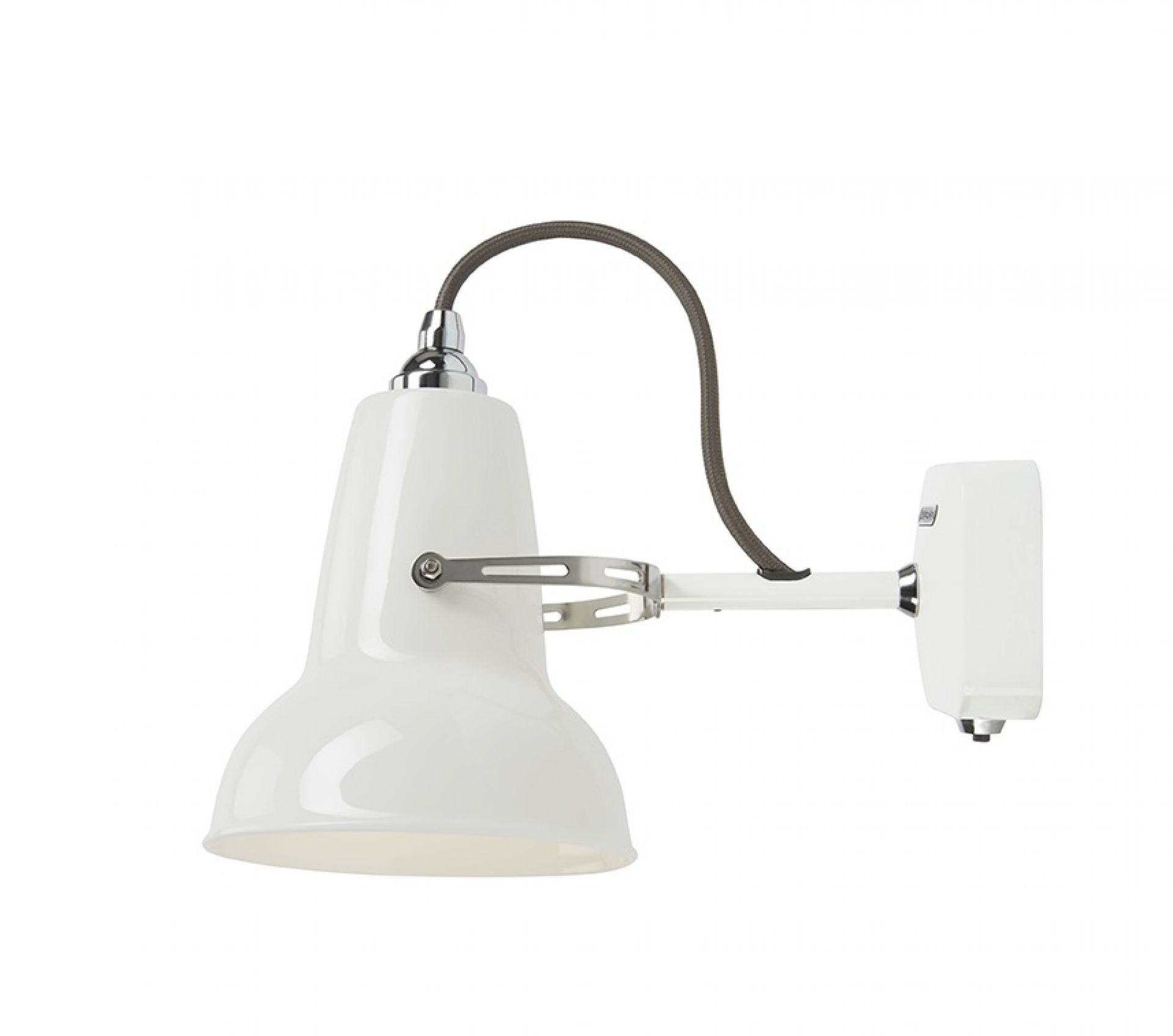 Original 1227 Mini Wall Light Wandleuchte Anglepoise Keramik weiß