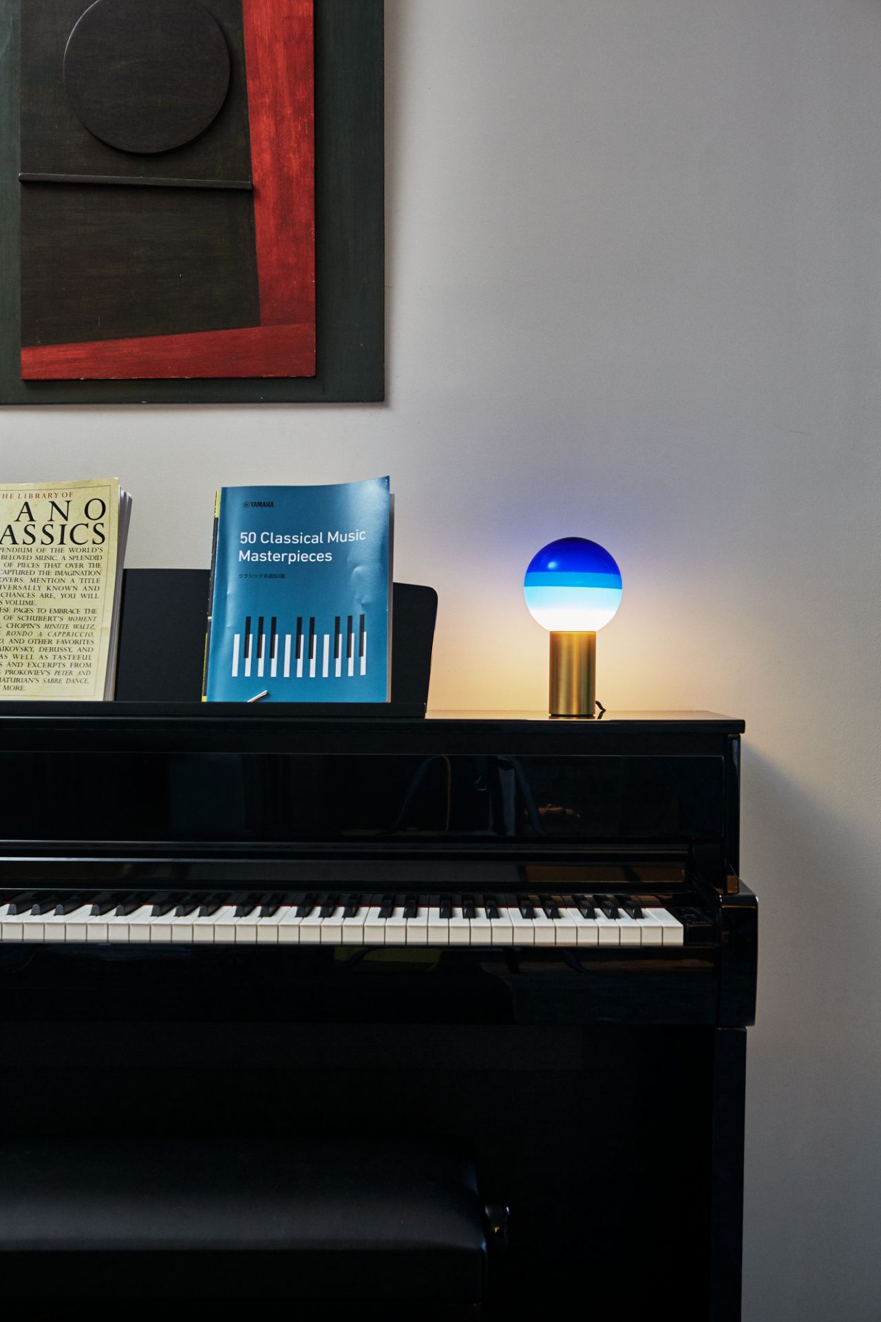 Dipping Light M LED Tischleuchte Marset Bernstein - Messing
