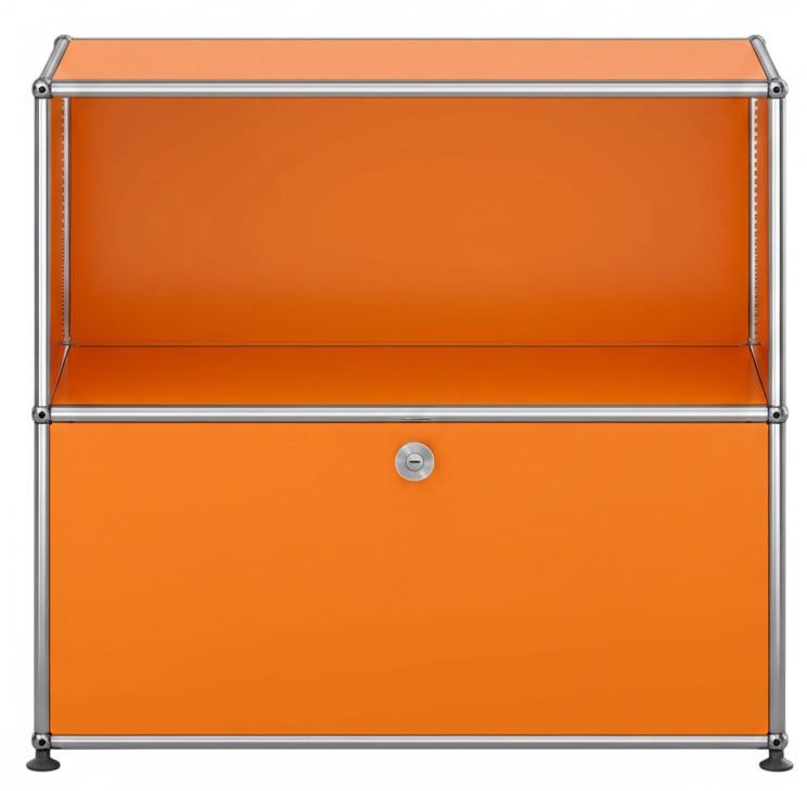 USM Haller Sideboard 1 Offen / 1 Klappe Reinorange