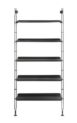 Adam Wood Regal 5 Ablagen / 2 Regalsteher Esche schwarz Kartell EINZELSTÜCK