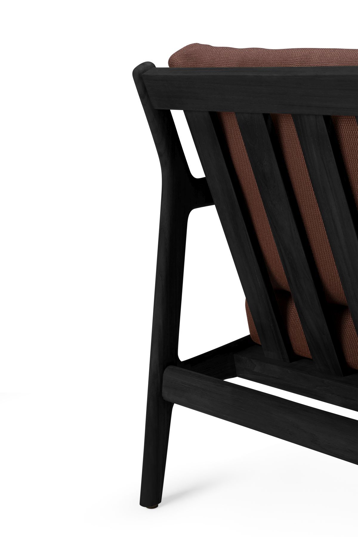 Jack Outdoor Loungesessel Teak Schwarz lackiert Burgundy Ethnicraft