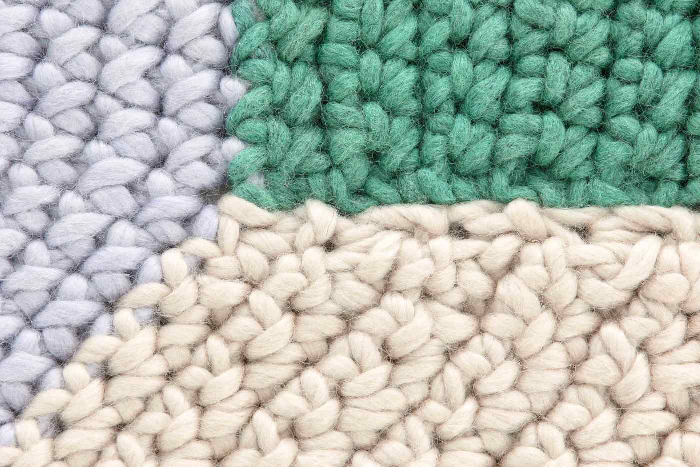 The Crochet Collection Embroidery Teppich 180x100 cm Gan Blau