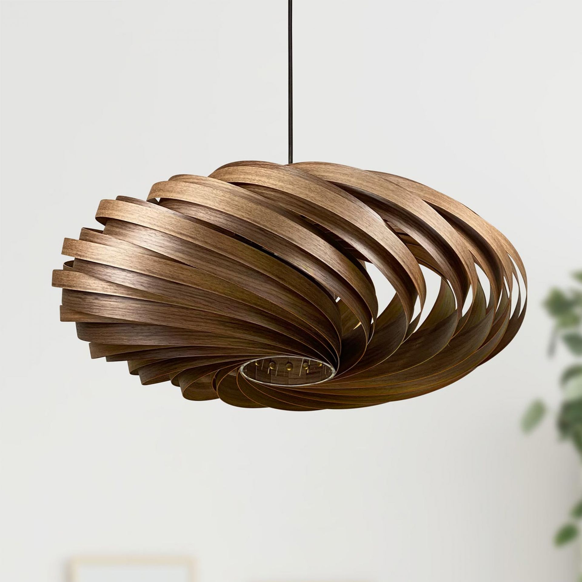 Veneria Hängeleuchte Ø60 cm Nussbaum Gofurnit