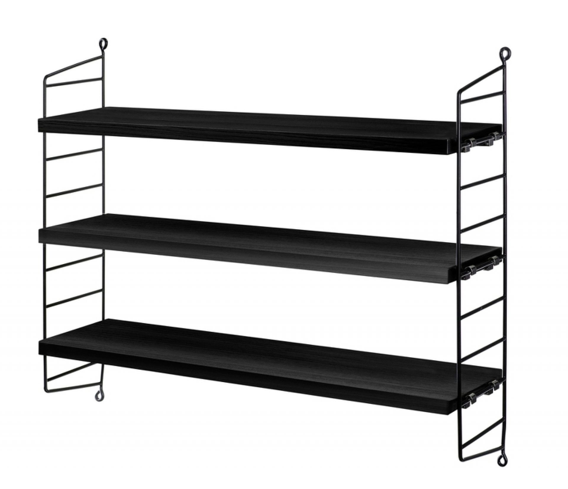String Pocket Regal String Furniture Esche schwarz gebeizt - Schwarz