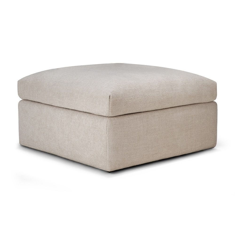 Mellow Polsterhocker Ivory Stoff Ethnicraft