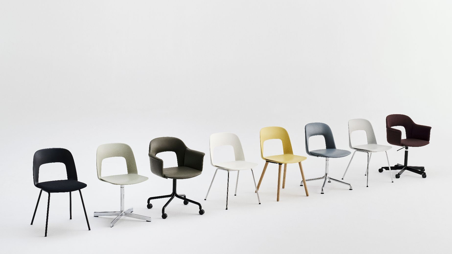 Layout Side Chair 133 4-Stern Drehfuß Stuhl Hay