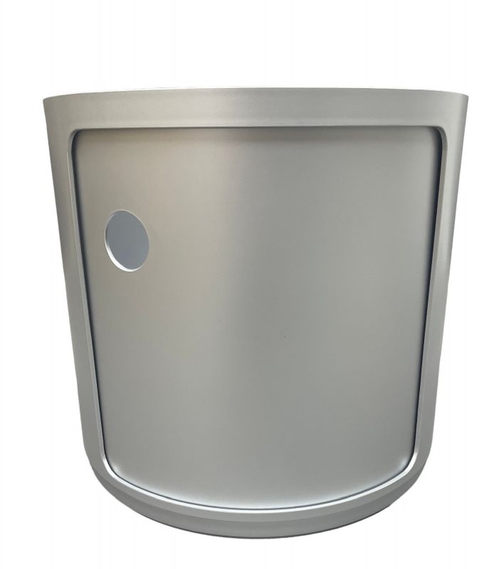 Componibili 4955 - rundes Element hoch SILBER Kartell MÄNGELEXEMPLAR