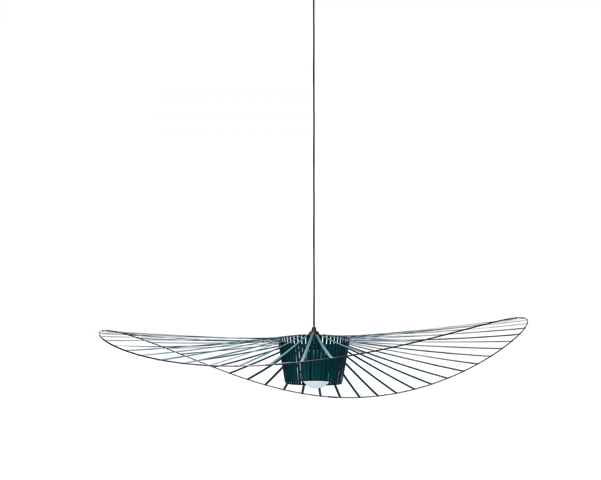 Vertigo Pendelleuchte Medium Grün von Petite Friture, moderne Hängelampe mit grafischem Design für Wohnzimmer und Esszimmer.