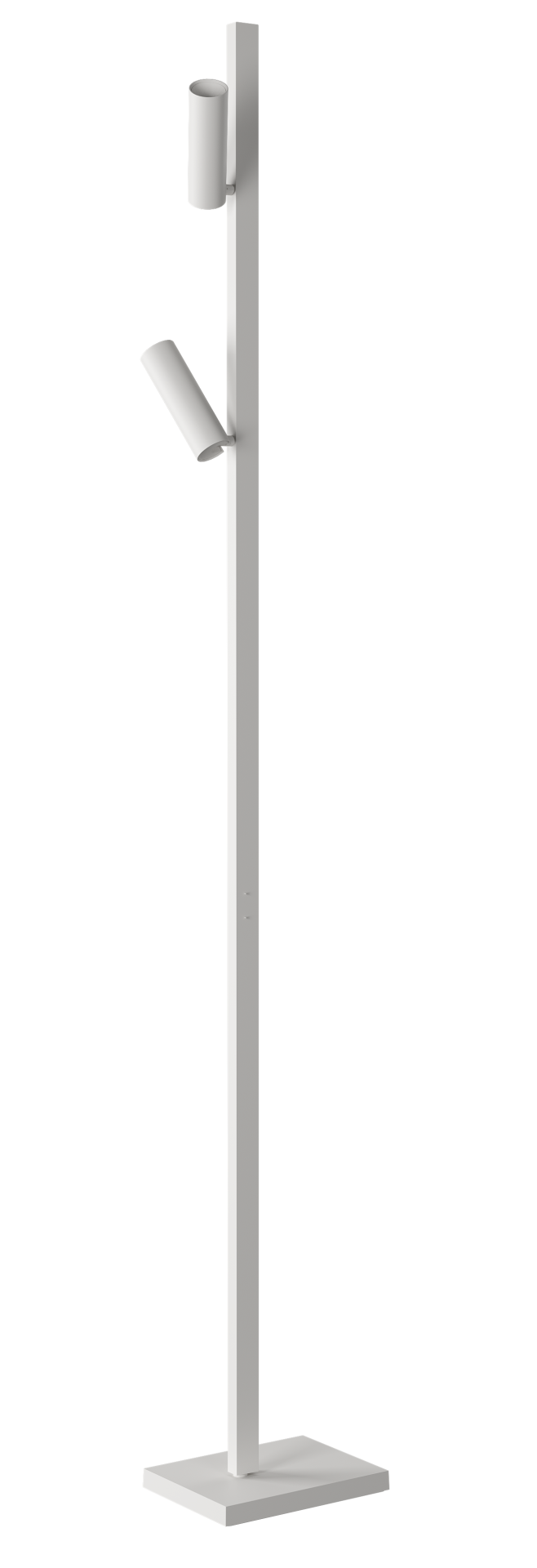 ZEN-X2 Stehleuchte in Weiß: Moderne Stehlampe mit zwei zylindrischen Leuchten für Wohnzimmer und Büro.